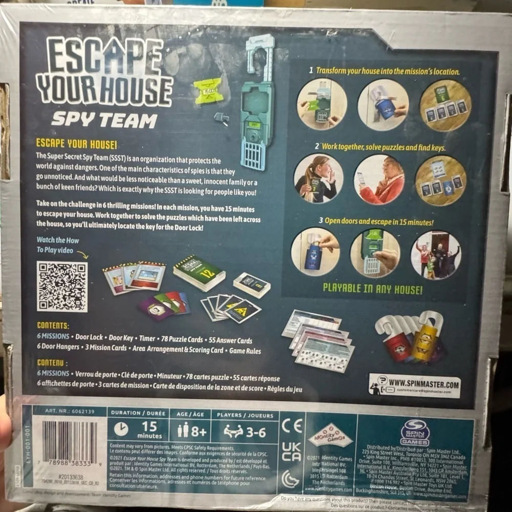 Escape Room The Game: Spy Team. New & Sealed in box